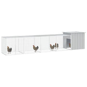 Gabbia per Polli Grigia 500x91x100 cm Acciaio Zincato 3106462