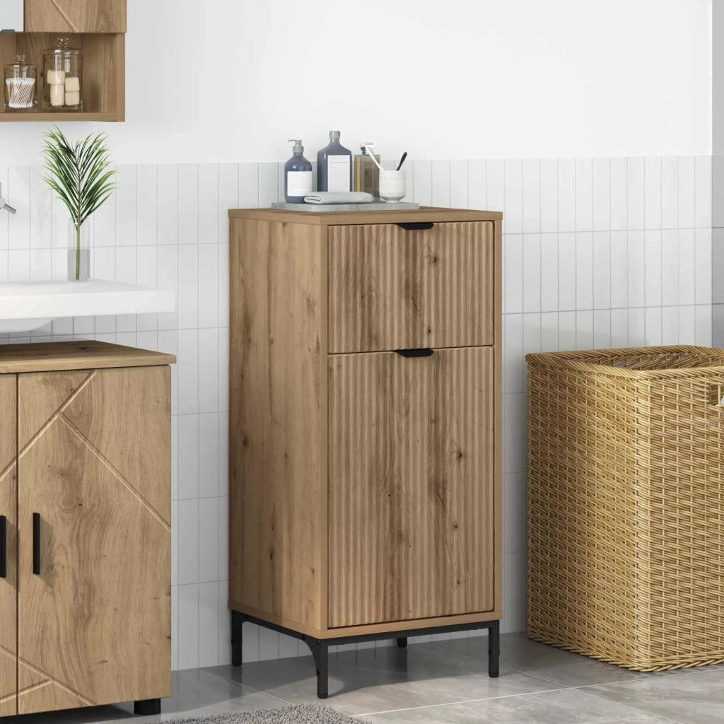 Mobile da Bagno con porta Rovere artigianale 39,5 x 36 x 88 cm 883403