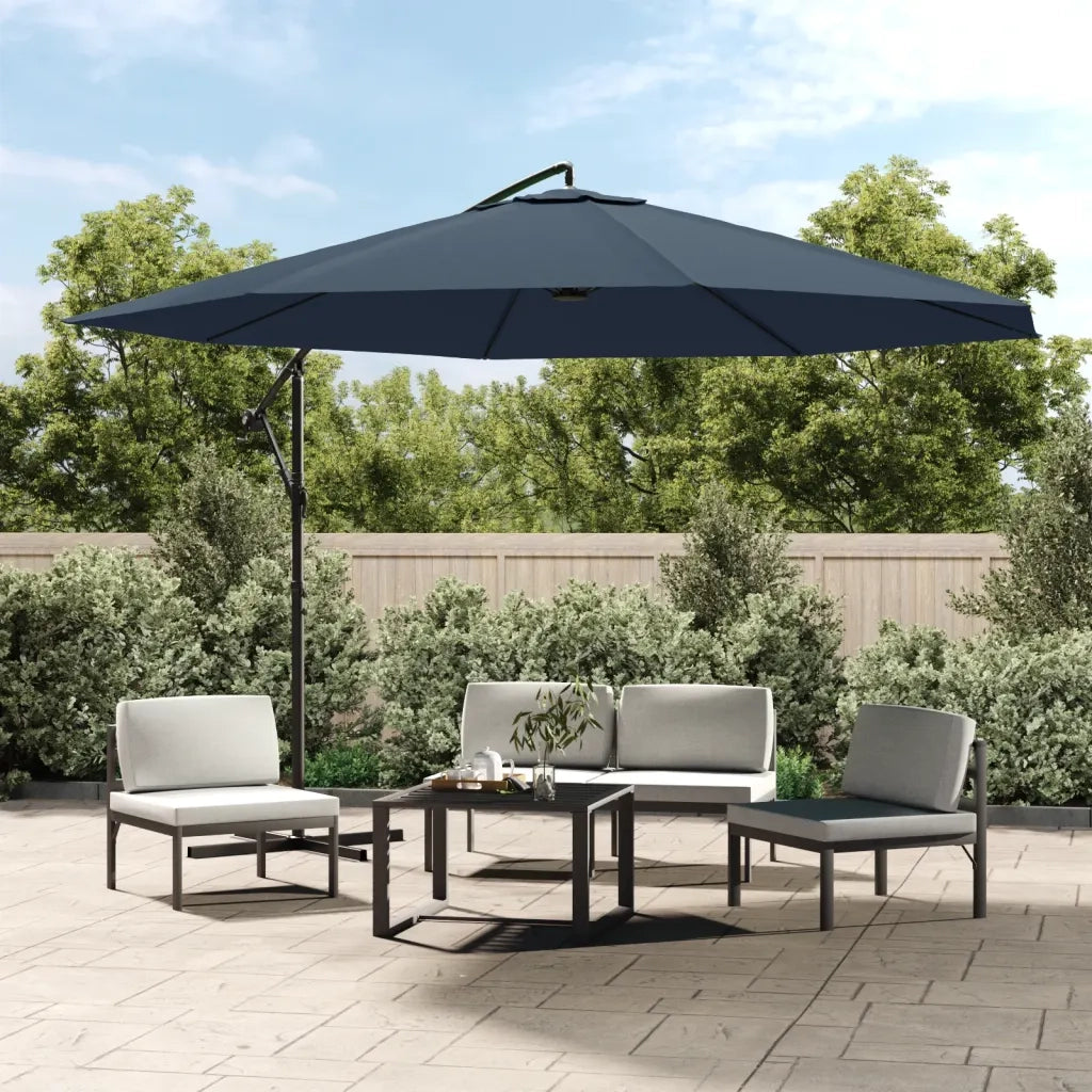 Ombrellone a Sbalzo da Giardino 3,5 m Blu