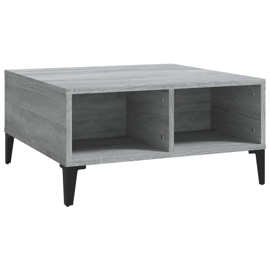 Tavolino da Salotto Grigio Sonoma 60x60x30 cm in Truciolato cod mxl 18809