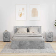 Comodini con cassetto 2 pcs Grigio cemento 30,5 x 30 x 43 cm