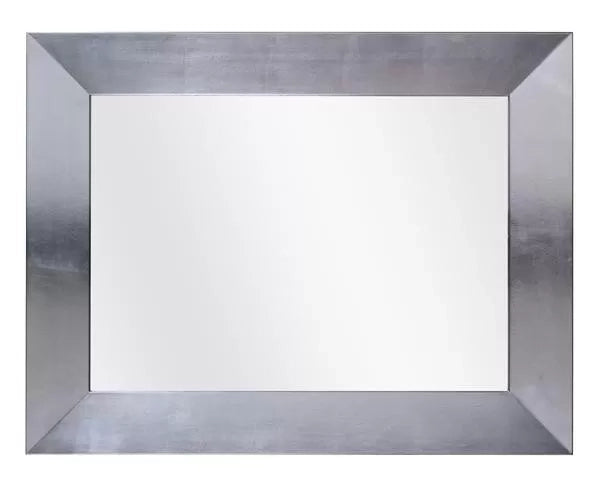 Specchiera in foglia argento rettangolare- misure: 99 x 79 x 3
