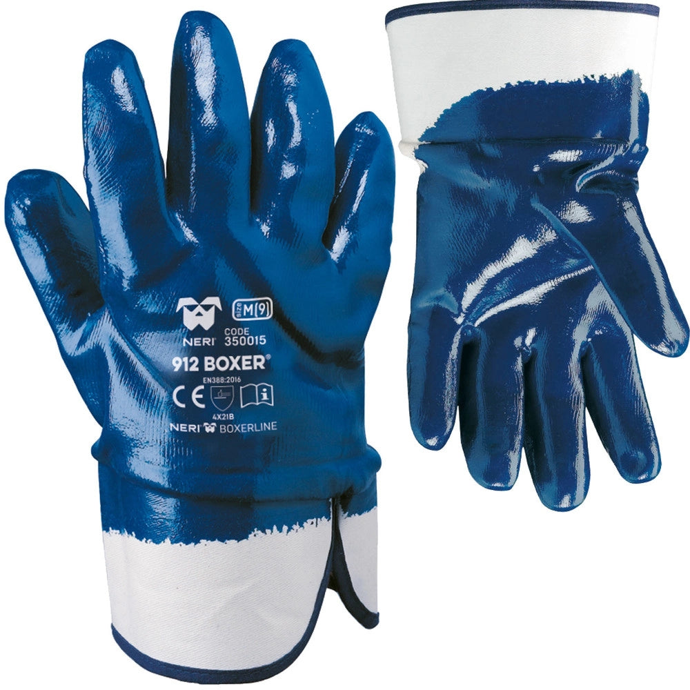 Trade Shop - Guanti Da Lavoro In Tessuto Jersey Di Cotone Impregnato In Nbr X Edilizia Boxer -