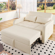 Divano letto pieghevole beige con schienale reclinabile