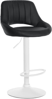 Sgabello da bar Milet in pelle artificiale bianca 4
