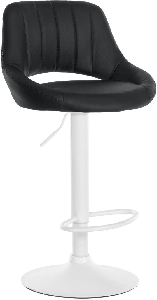 Sgabello da bar Milet in pelle artificiale bianca 4