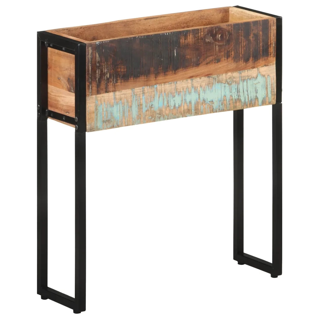 Fioriera | Cassetta per fiori | Vaso 60x20x68 cm in Legno Massello di Recupero