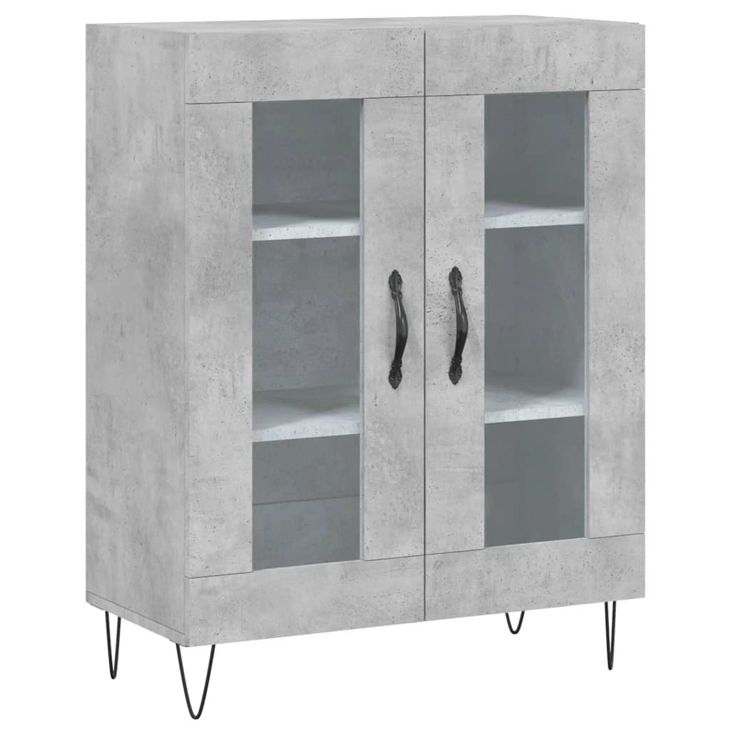 Buffet credenza cassettiera armadio mobile contenitore organizer cucina soggiorno salotto alto 69,5 x 34 x 180 cm legno ingegnerizzato grigio 02_0034532
