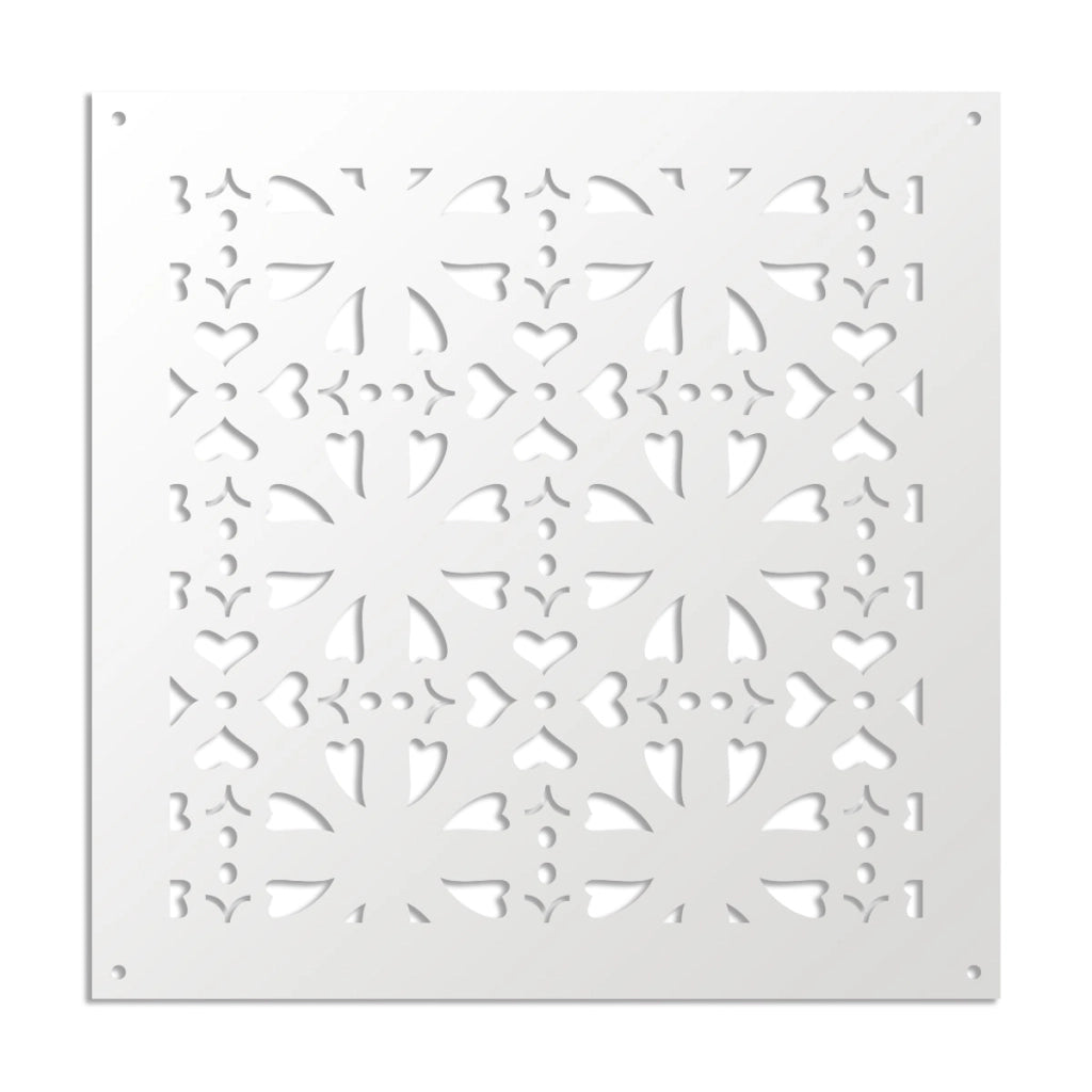 SHAPE - Pannello in PVC traforato - Parasole Misura: 48x48 cm, Colore: bianco