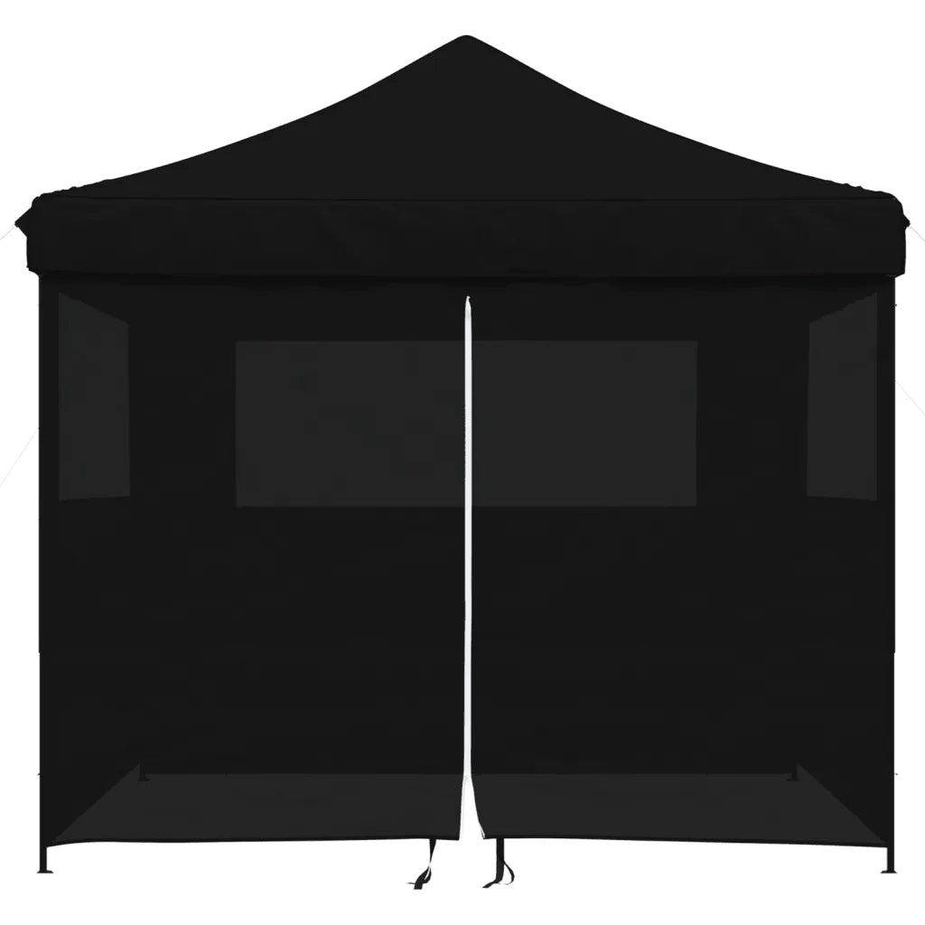 Tendone per Feste Pieghevole Pop-Up con 4 Pareti Nero 4004934