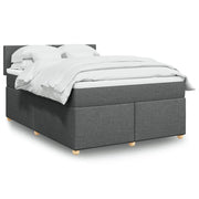 Giroletto a Molle con Materasso Grigio Scuro 140x190 cm Tessuto 3286669