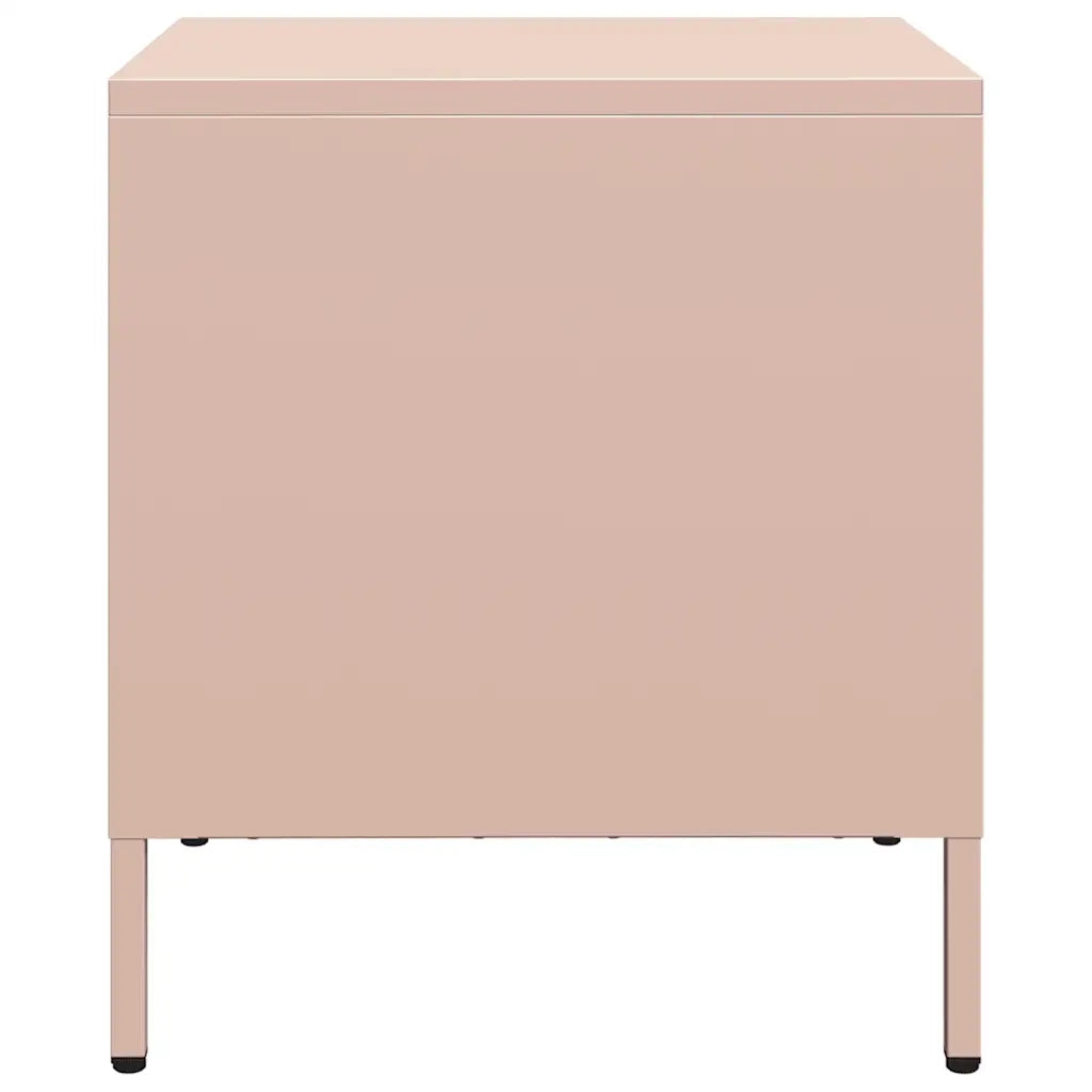 vidaXL Comodini 2 pz Rosa 35x39x43,5 cm in Acciaio