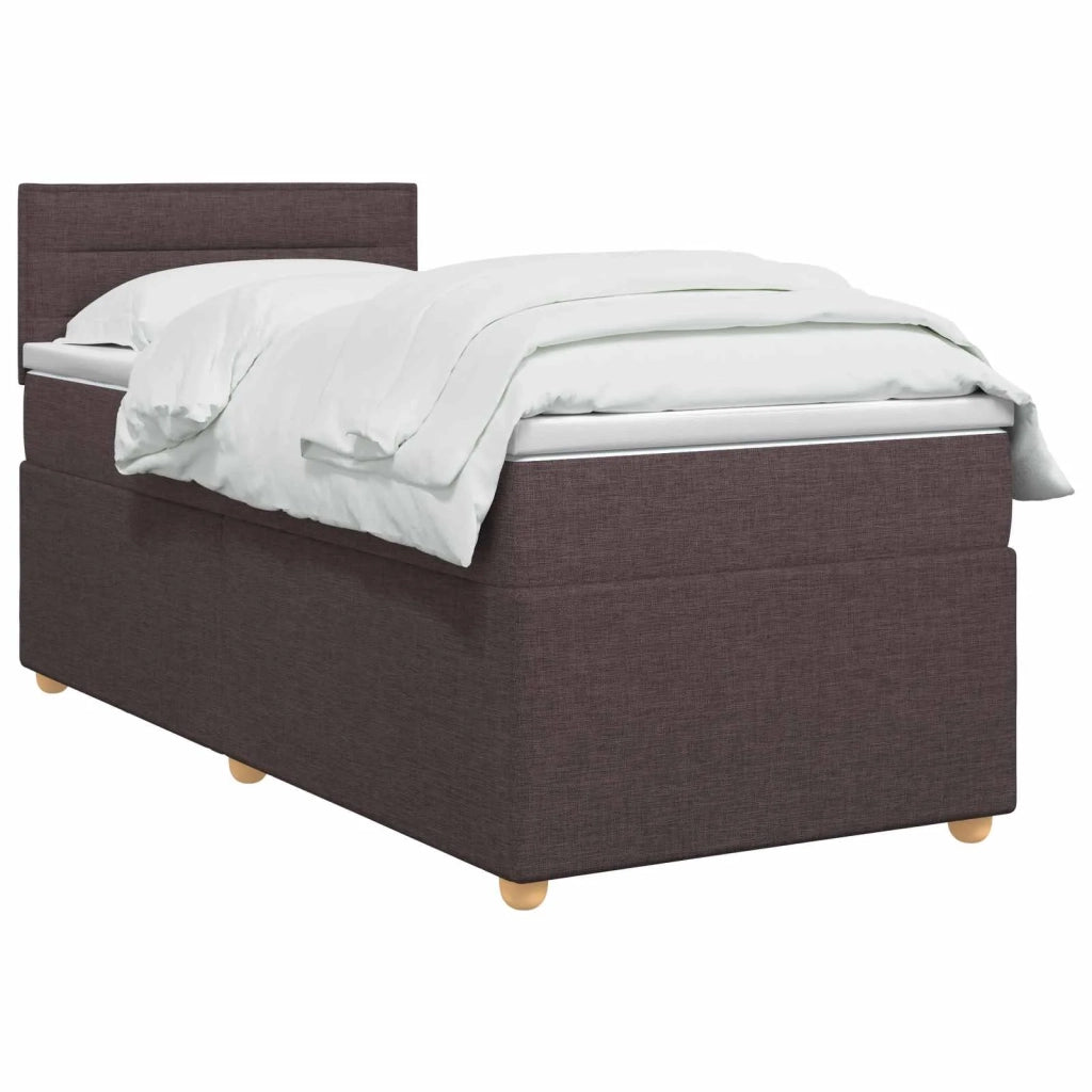 Letto box spring con materasso Marrone Scuro 90 x 200 cm 3450863