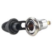 Presa di corrente incasso 12 volt mini ottone cromato barca moto camper auto
