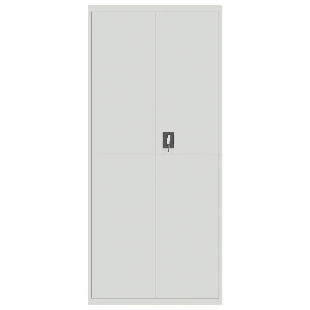 Armadio Classificatore Grigio Chiaro 90x40x200 cm in Acciaio