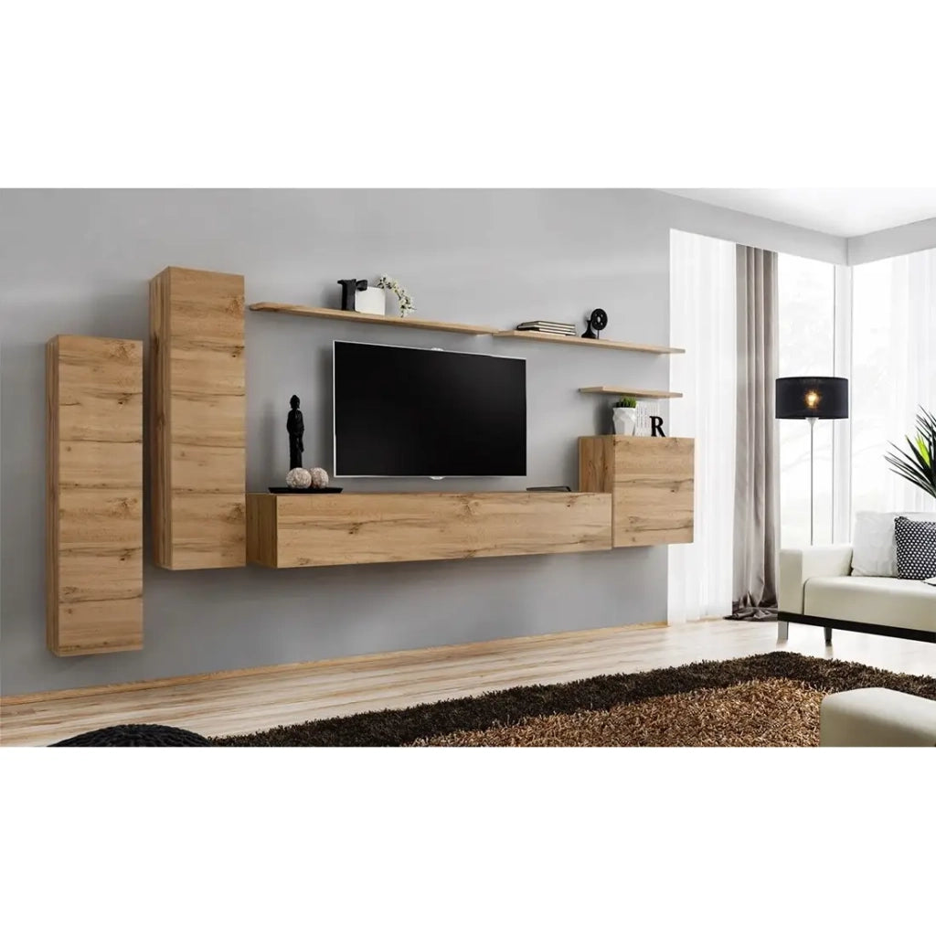 Set di mobili da soggiorno collezione SWITCH I design, colore quercia Wotan.