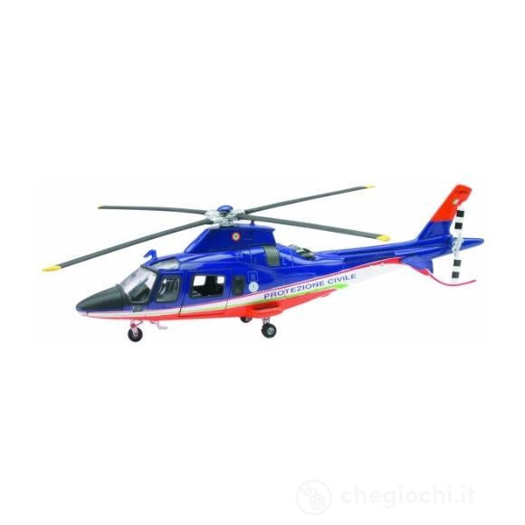 Elicottero Protezione Civile,Augusta Westland AW109  Scala 1:43, New ray, Eta 8+