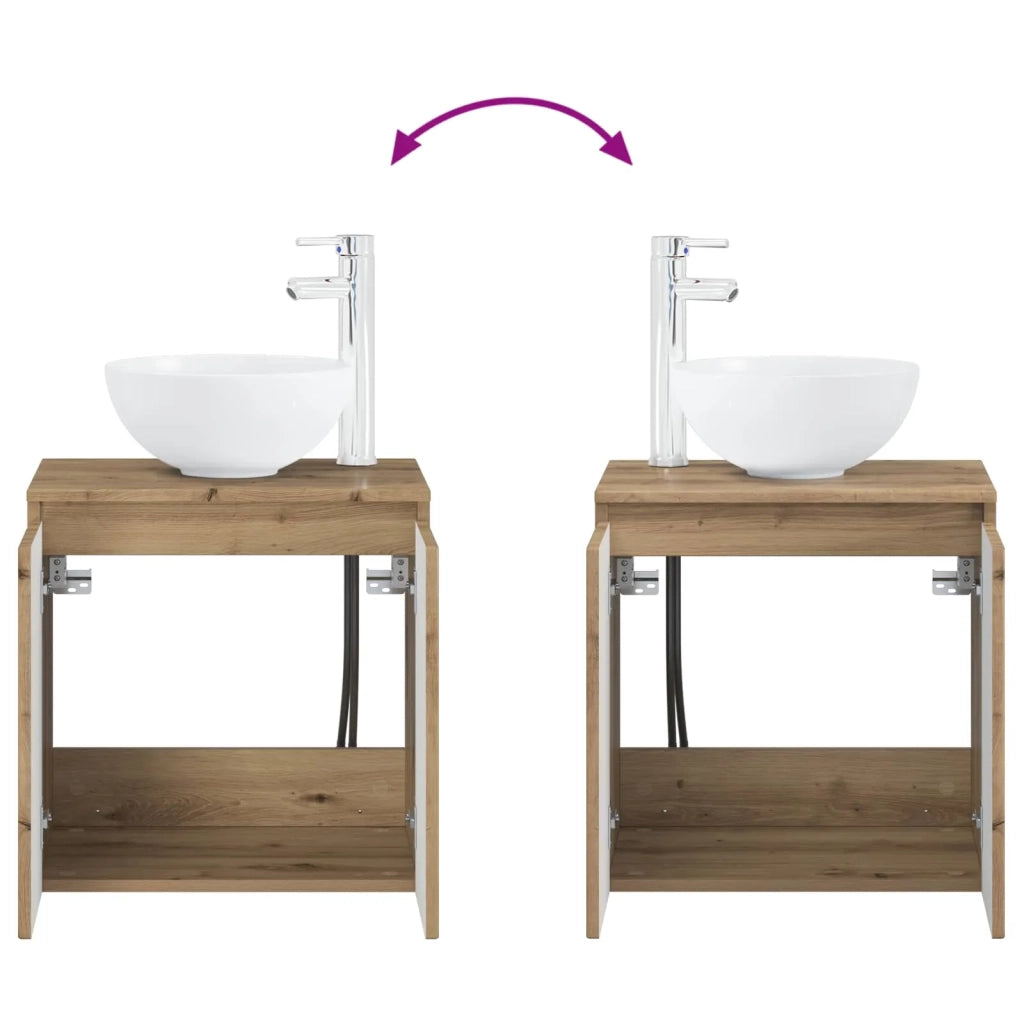 Set di mobili per il bagno 5 pz Rovere Artigianale 3405992