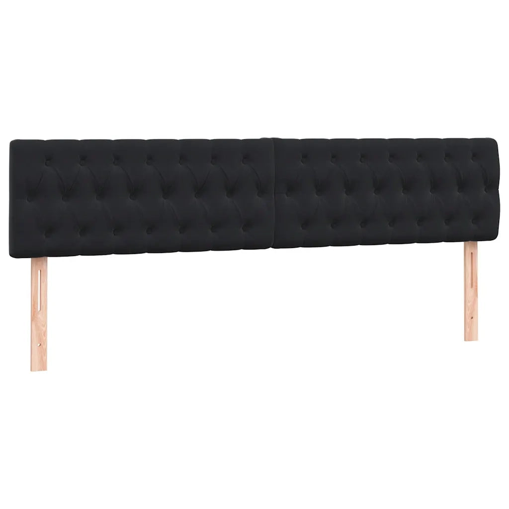 Giroletto a Molle con Materassi Nero 200x220 cm in Velluto 3317837