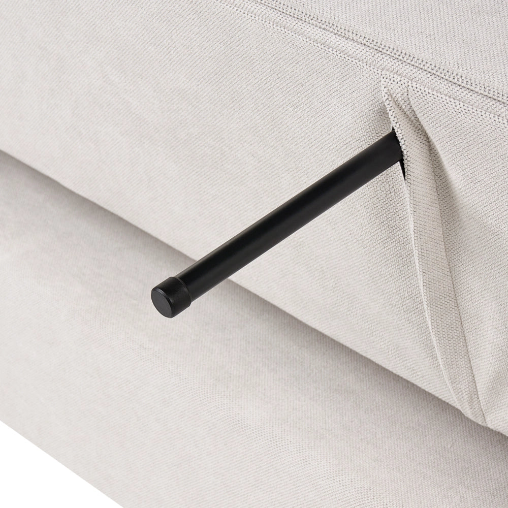 Divano letto in tessuto bianco sporco funzione letto pieghevole Divano minimalista