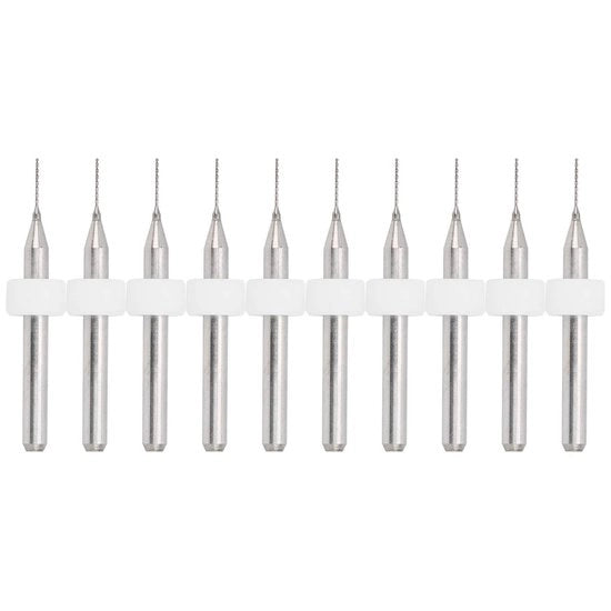 Set di punte di trapano a tungsteno carburo - 10 pezzi - per uso in 3D - adatto per metallo e plastica - precisione garantita