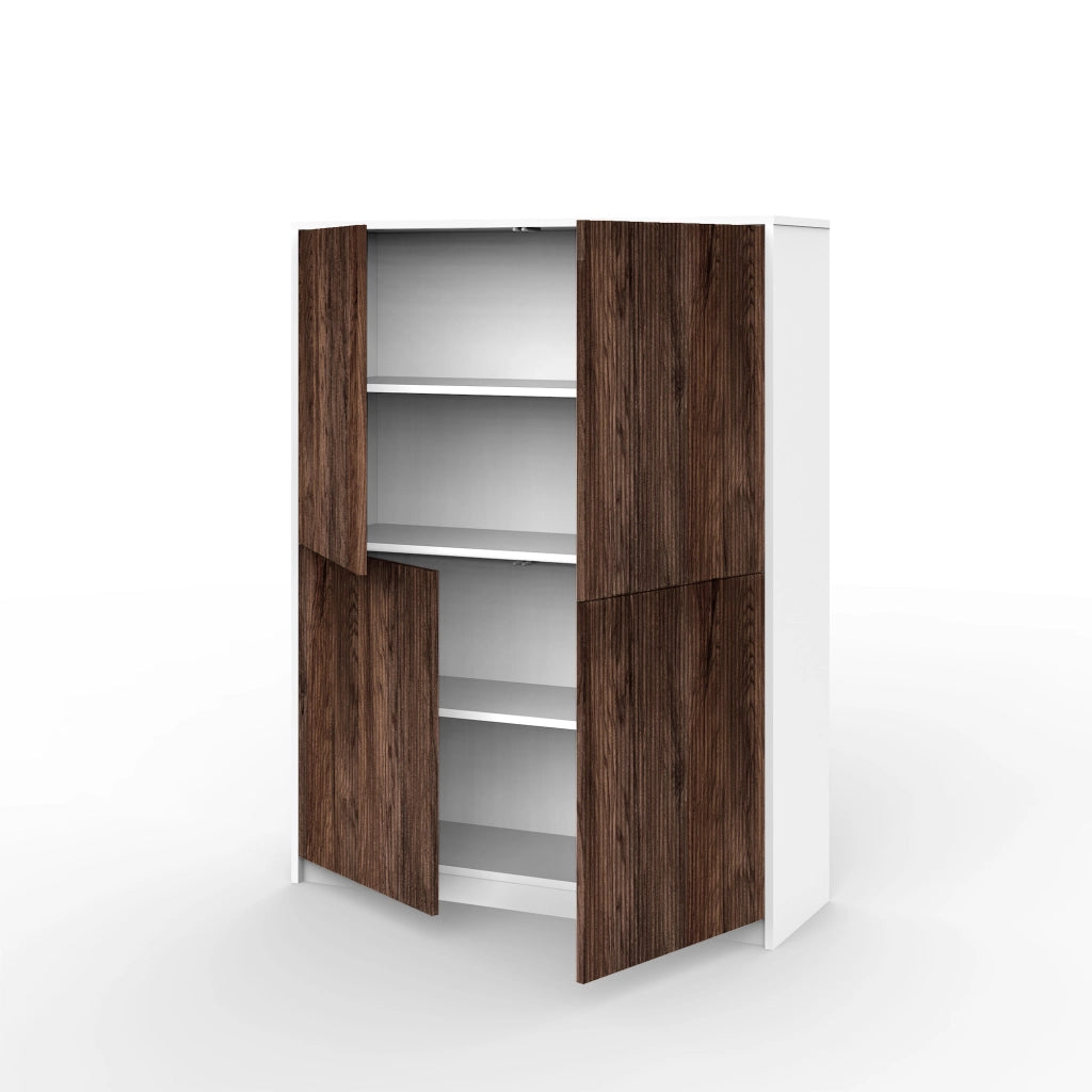 Credenza alta BUDAPEST bianco/rovere rio