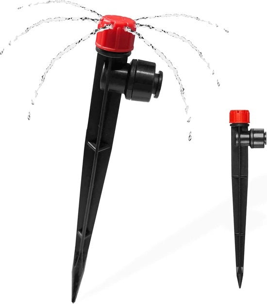 Instabile Drizzle - 8 Uscite Flessibile - 13 cm - Per 4mm ID Tubo - 30 Pezzi - Connettori Rapidi per Irrigazione Giardino - Per Sistema di Irrigazione - Per Giardino e Serra