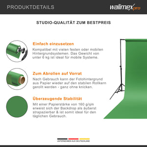 sfondo cartone 2,72x10m verde croma