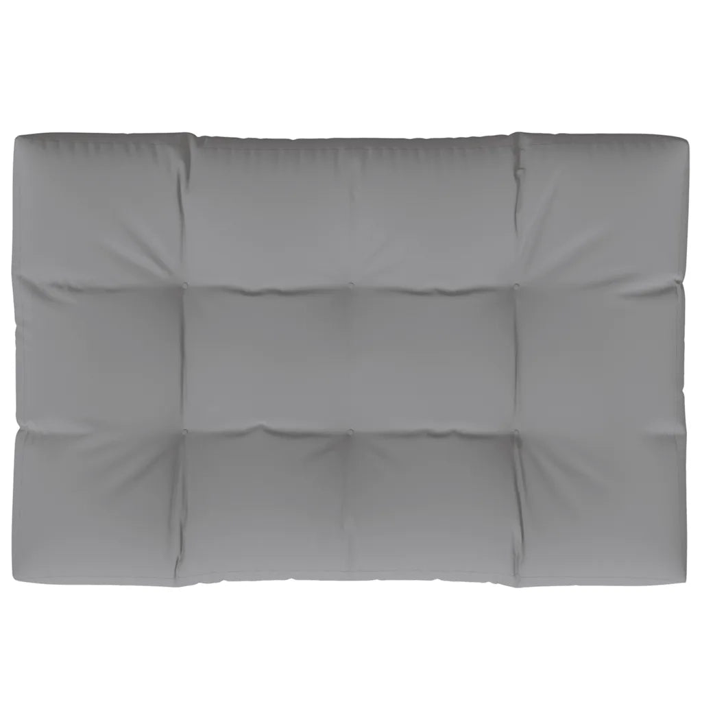 Cuscino per Pallet 120 x 80 x 12 cm Grigio in Tessuto