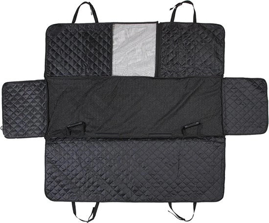 Hondi Autostoileo per Auto - Finestra Laterale - Nero - Impermeabile - di Alta Qualità - per Sedile posteriore o Bagagliaio - Sicurezza - Dimensioni aperto: 147x137cm