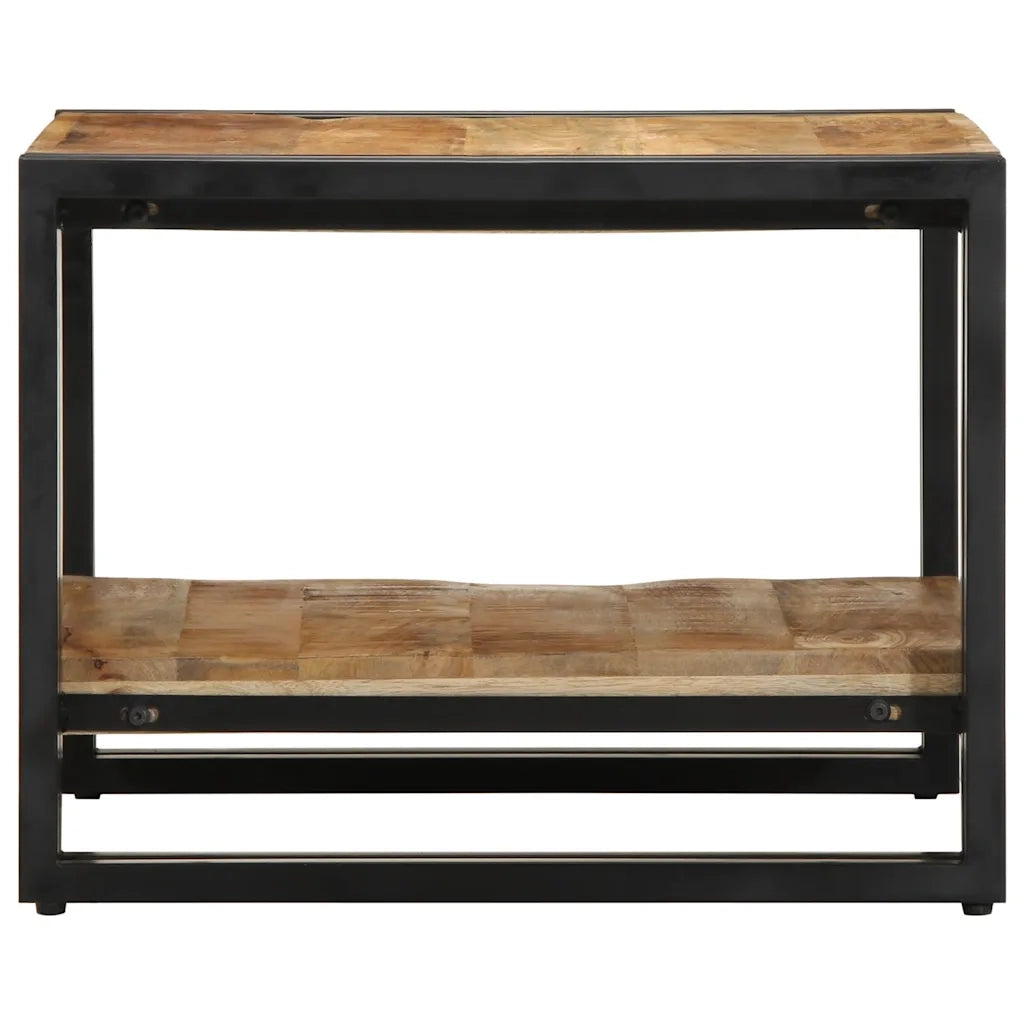 Tavolino da Salotto 50x50x38 cm Legno Massello di Mango Grezzo 4102721