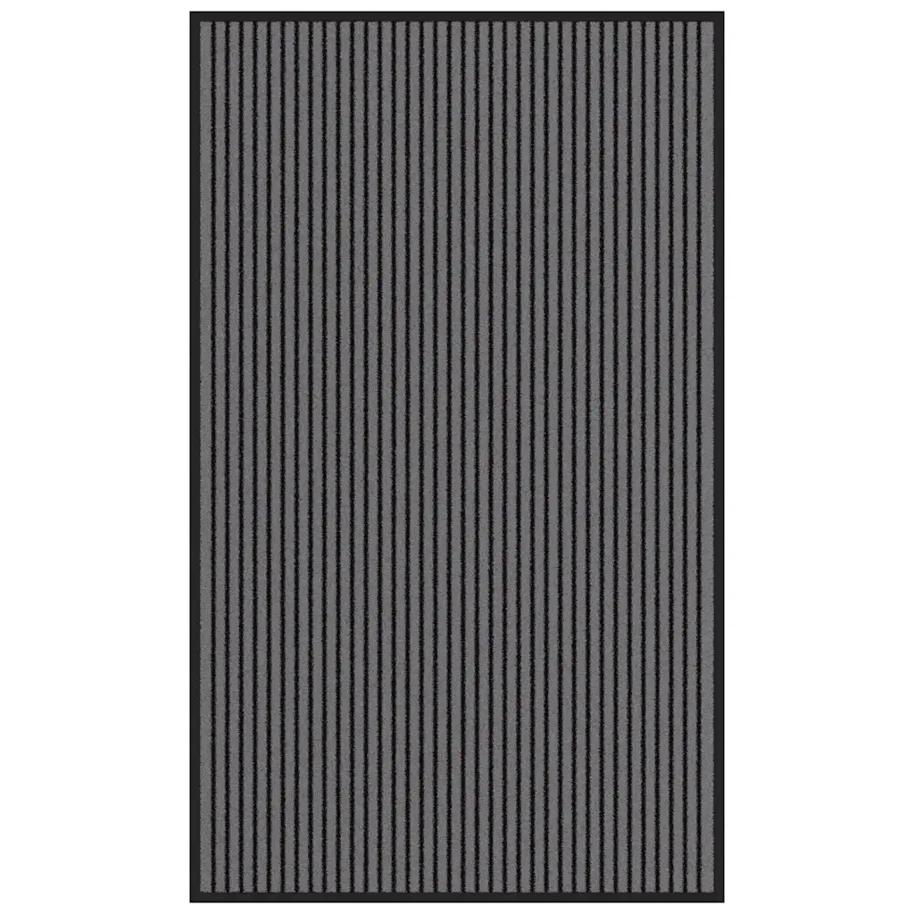 Zerbino a Strisce Nere e Grigie 90x150 cm