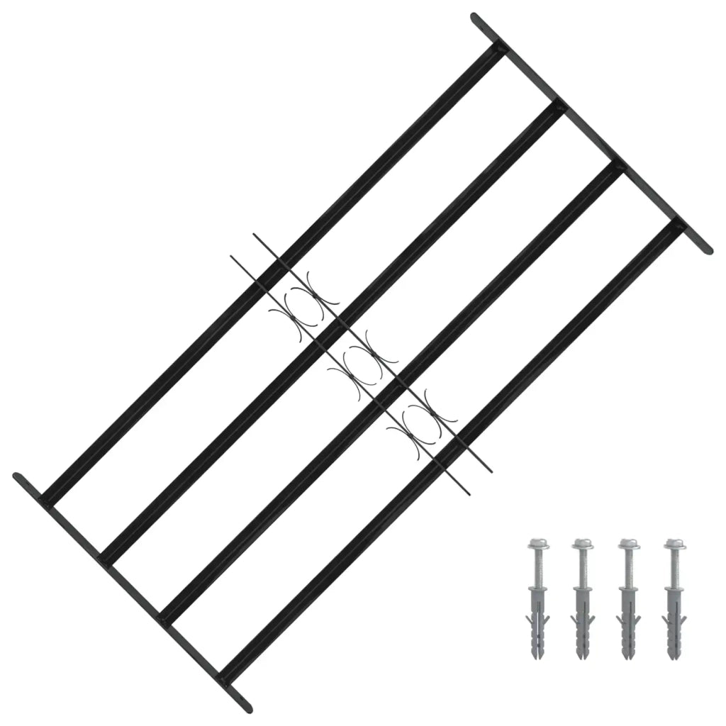 Griglia Finestra 115 x 60 cm Acciaio verniciato a polvere Nero
