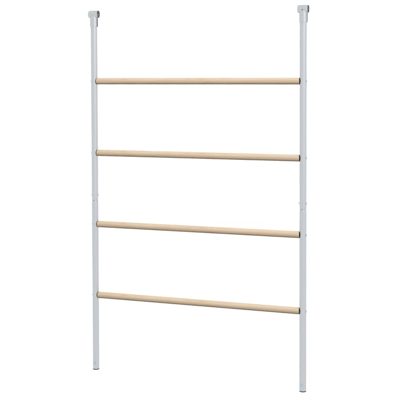 Scala per polli, 4 posatoi, resistente alle intemperie, per 4-6 polli, acciaio/legno