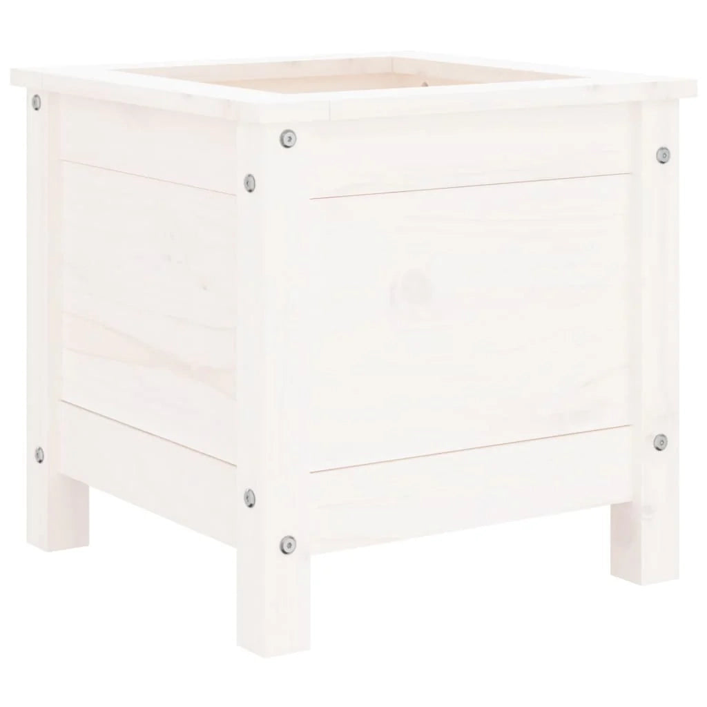 Fioriera rialzata per piante e fiori terrazza giardino 40 x 40 x 39 cm legno massello di pino bianco 02_0037532