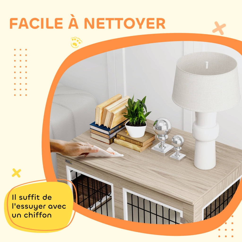 Tavolino Cage per Cani ¨C Minimal ¨C Grigio
