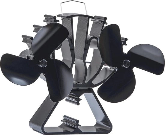 Ventilatore per camino in legno - Doppio motore con 6 pale per una rapida diffusione del calore