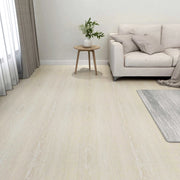 Tavole per Pavimenti 5,11 m² 55 pcs PVC Bianco e Beige