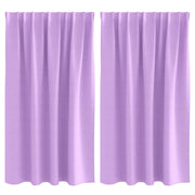Tende Oscuranti | Tende Blackout con Anelli 2 pz Viola 140 x 140 cm Poliestere