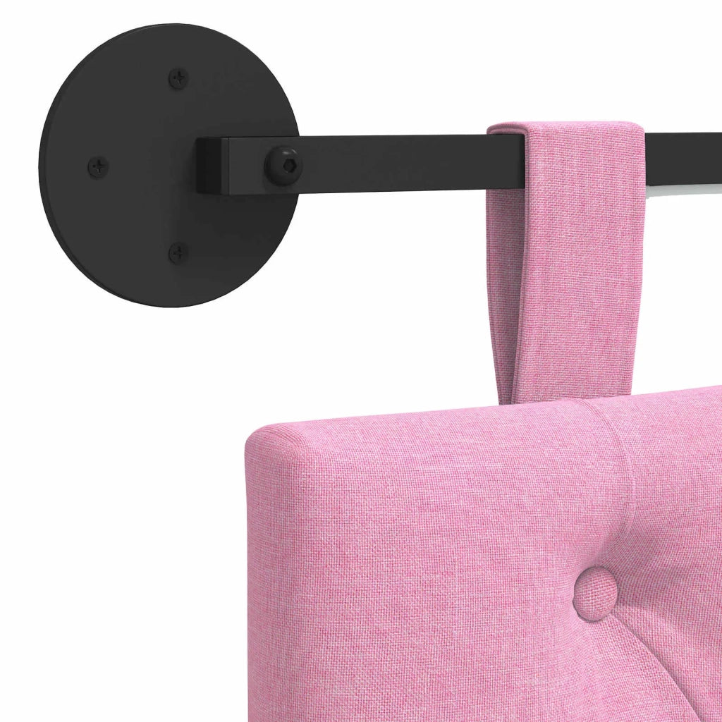 Testiera sospesa Con luce LED Rosa Tessuto
