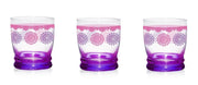 Set 3 Bicchieri da Tavola in Vetro Giove Persia Fucsia 340 cc