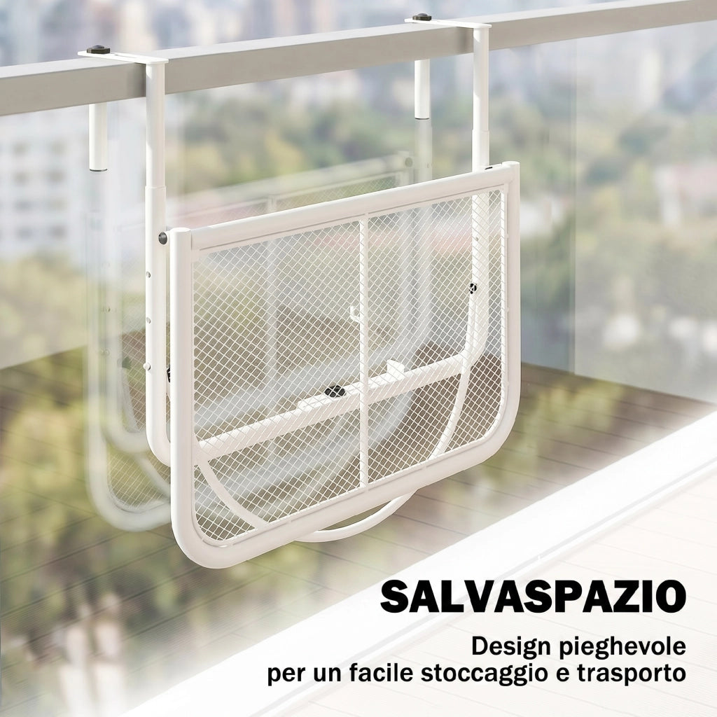 Tavolo da pranzo ¨C zephmum ¨C Bianco, Metallo, 60x56x50 cm