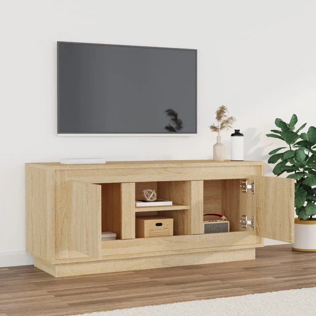 Mobile Porta TV-Mobile per TV-Credenza TV Rovere Sonoma 102x35x45 cm in Legno Multistrato 177673