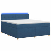 Letto box spring con materasso Blu 140 x 200 cm Tessuto 3452442