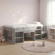 Telaio del letto con storage Sonoma grigio 90 x 190 cm