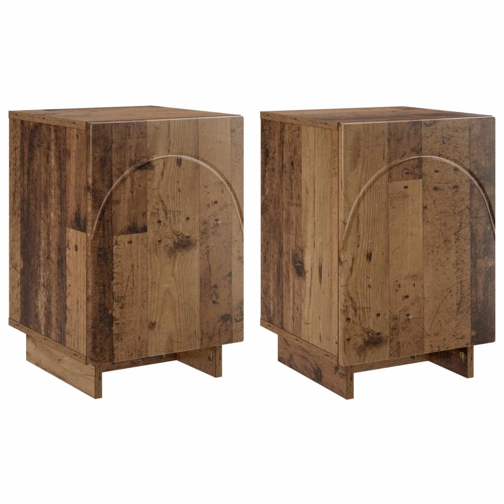 Armadio da Notte 2 pcs Legno antico 33,5 x 34,5 x 50 cm 8011420