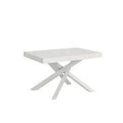 Tavolo allungabile 130/390x90 cm Volantis Premium colore bianco frassino gambe bianche