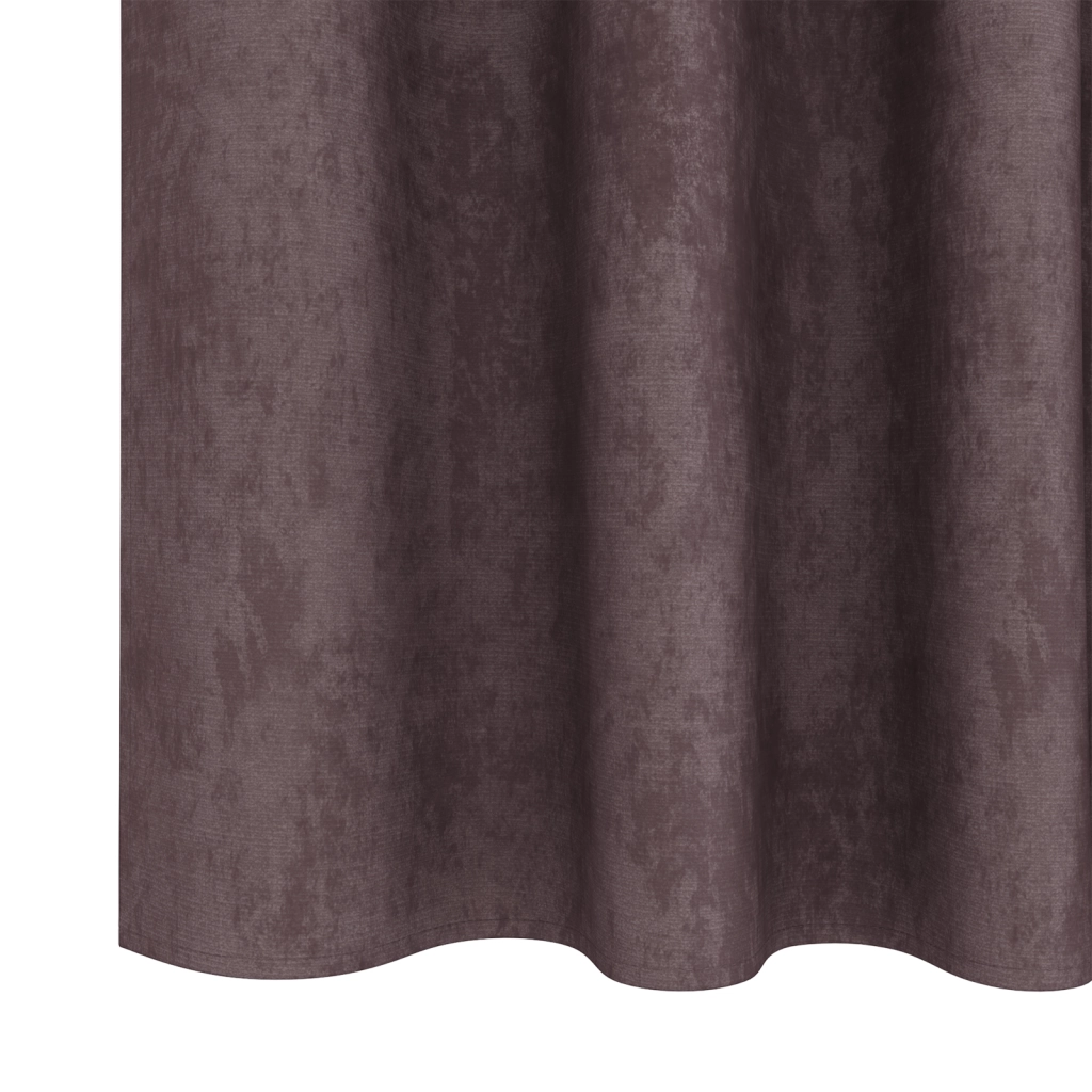 Tende in Velluto 2 pz con Occhielli Marrone 175x140 cm