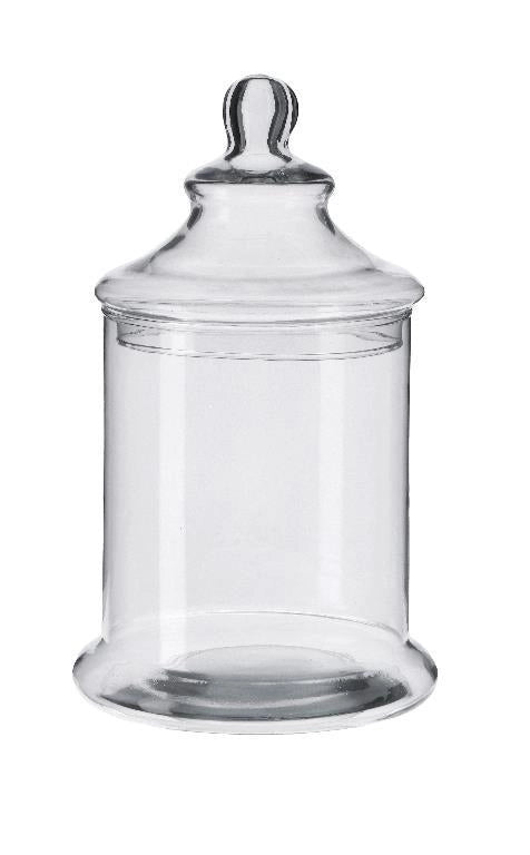 Scatola Potiche Barattolo da Cucina in Vetro con Coperchio 17 x 33 cm