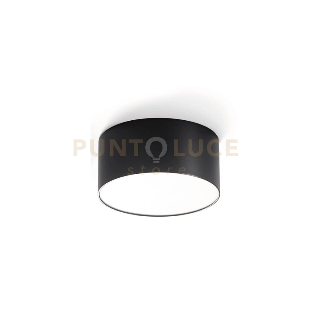 GPL242C- PLAFONIERA NERA A LED IN ALLUMINIO 3000K 960LM 12W D.12CM